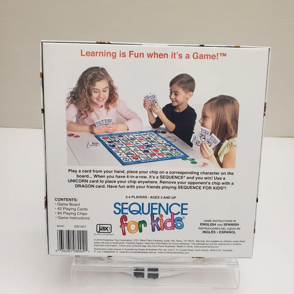 💕NEW! Sequence for Kids 2-4 players *ages 3+